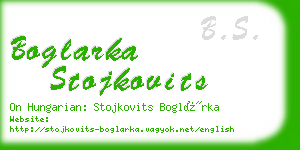 boglarka stojkovits business card